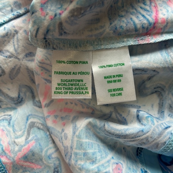 Lilly Pulitzer Dev Dress Multi Bahamas Beachcomber Blue Pink White Sz XS NEW - Picture 12 of 14
